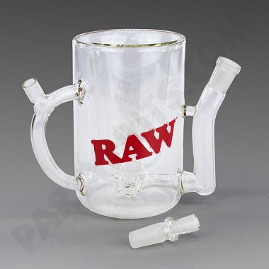 Raw Sip & Smoke Glass Mug Waterpipe
