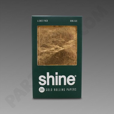 Shine 24K Gold Rolling Papers King Size 6-Pack - Single Pack
